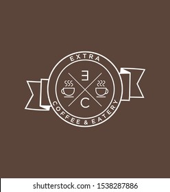 Vintage Coffee Shop Logo Design Template Stock Vector