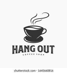 vintage coffee shop logo, icon and illustration
