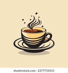Vintage coffee shop logo vector.