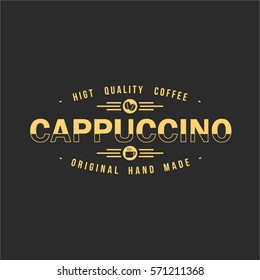 Vintage Coffee Shop Typography Logo Badge Vector