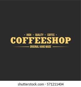 Vintage Coffee Shop Typography Logo Badge Vector