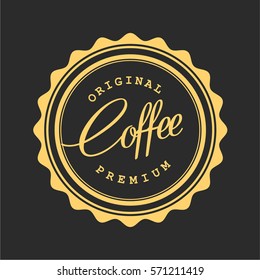 Vintage Coffee Shop Typography Logo Badge Vector