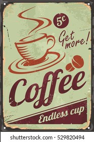 Vintage coffee sign