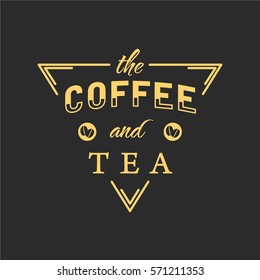 Vintage Coffee and Tea Shop Typography Logo Badge Vector