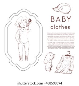 vintage collection, baby clothes, decorative design dolls