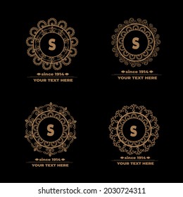 vintage collection logo monogram design