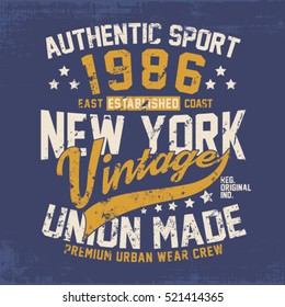 vintage college style vector design for tee print