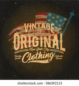 Vintage College-Stil Vektordesign für T-Scheiß-Druck