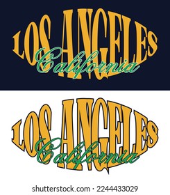 Vintage college varsity california state los angeles city slogan print for graphic tee t shirt or sweatshirt - Vector
