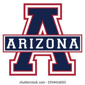 Vintage College Varsity Font Typography Arizona Text Vector Print For Man Woman Tee - T Shirt And Sweatshirt