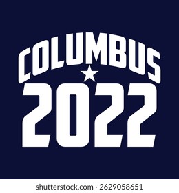 Vintage college varsity ohio state columbus city slogan emblem print with grunge effect for graphic tee t shirt or sweatshirt - Vector
