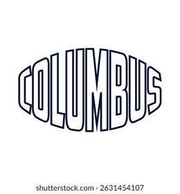 Vintage college varsity ohio state columbus city slogan emblem print with grunge effect for graphic tee t shirt or sweatshirt - Vector