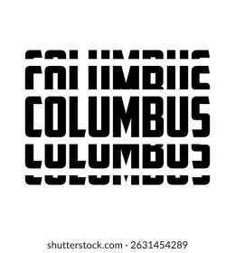 Vintage college varsity ohio state columbus city slogan emblem print with grunge effect for graphic tee t shirt or sweatshirt - Vector