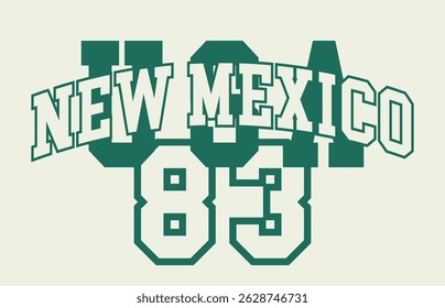 Vintage college varsity typography united states of america state number slogan print for graphic tee t shirt or sweatshirt hoodie - Vector