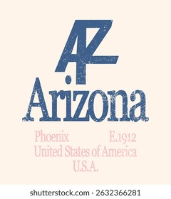 Vintage college varsity typography united states of america state slogan print for retro graphic tee t shirt or sweatshirt hoodie - Vector
