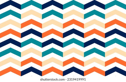 Vintage color arrow seamless geometric repeat pattern, replete image, design for fabric printing
