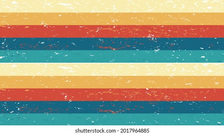 Vintage Color Background. The 70s and 80s glitch retro vibes style. Old fashion style lines. Retro vintage background. The seventies and Eighties banner or poster design. Vector Illustration editable