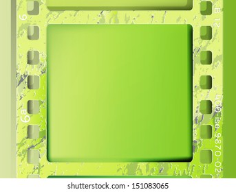 Vintage color background with film frame. Vector format.