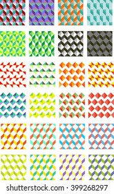 Vintage color background pattern set