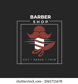 vintage color barber shop logo