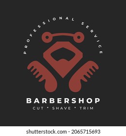 vintage color barber shop logo