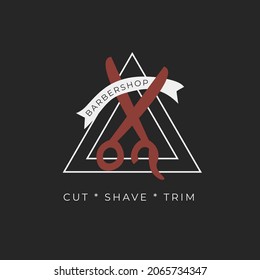 vintage color barber shop logo