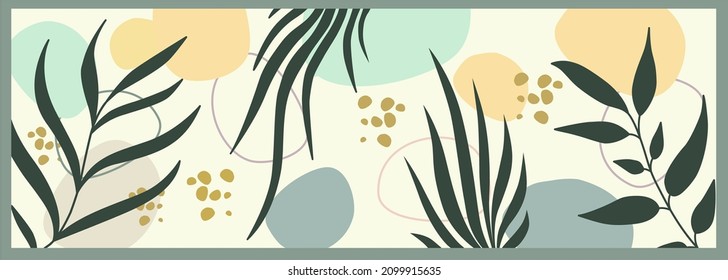 Vintage color botanical vector composition