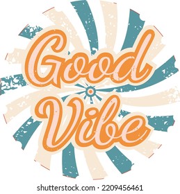 Vintage color design print for clothing retro poster in vintage colors wall decoration  Vintage hippie poster for interior, decorative, banner, cover, wall design. Vector drawing.