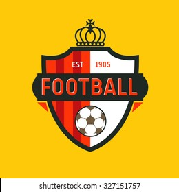 Vintage color football soccer championship logo - team badge