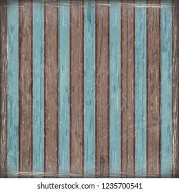 Vintage color light teal stripe background. Old aged paper with striped  pattern. Vertical trendy texture. For fabric, textile, fashion design, gift .Vector. Eps10.