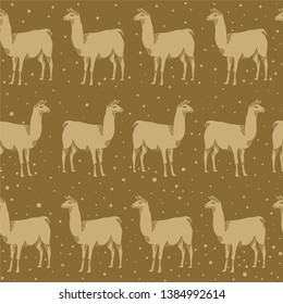 a vintage color llama pattern suitable to be a backdrop or printed in various media