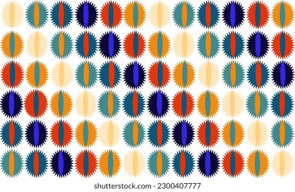 vintage color mystery eyes, repeat pattern seamless style on white background, design for fabric printing or wallpaper