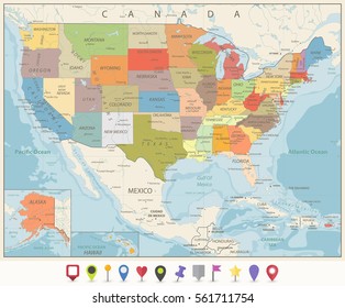 United States Map Capitals High Res Stock Images Shutterstock