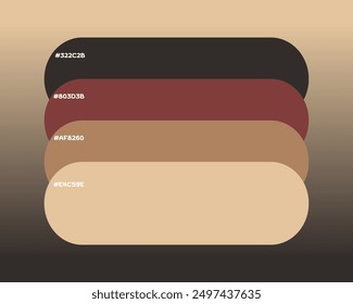 Vintage Color Scheme has Four beautiful colors, a color swatch, catalog samples, and trendy multicolored pallets. Vector illustration