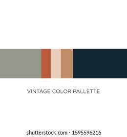 Vintage Color Scheme Palette for Create a Design