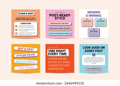 Vintage Color Social Template Design