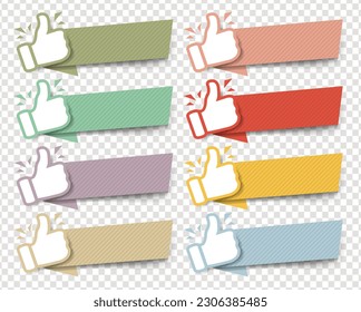 Vintage Color Speech Bubbles Isolated Transparent Background
