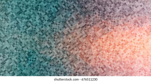 Vintage color square mosaic backround