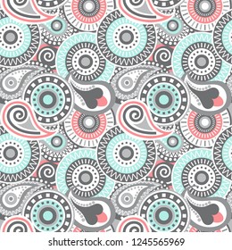 Vintage color vector seamless pattern