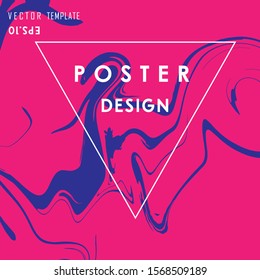 Vintage Colored Liquid Poster Design