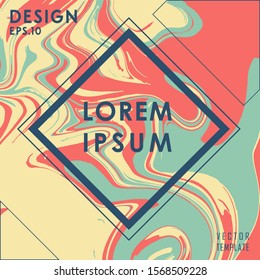 Vintage Colored Liquid Poster Design