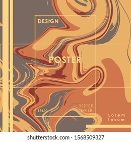 Vintage Colored Liquid Poster Design