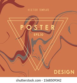 Vintage Colored Liquid Poster Design