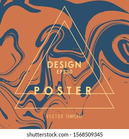 Vintage Colored Liquid Poster Design