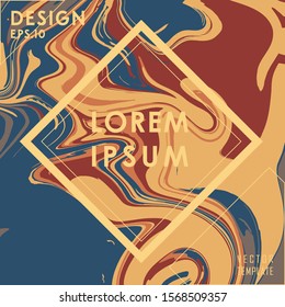 Vintage Colored Liquid Poster Design