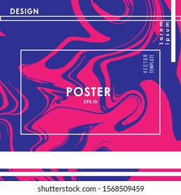 Vintage Colored Liquid Poster Design