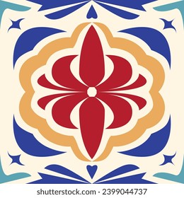 Vintage colored seamless pattern. Vector.