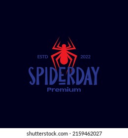 diseño del logotipo tarántula de araña de color vintage, símbolo gráfico vectorial ilustración icono idea creativa