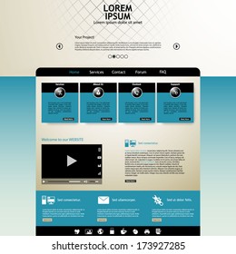 Vintage colored website template 