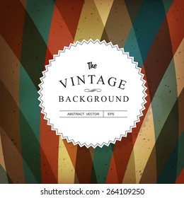 Vintage Colorful Abstract Vector Background Template